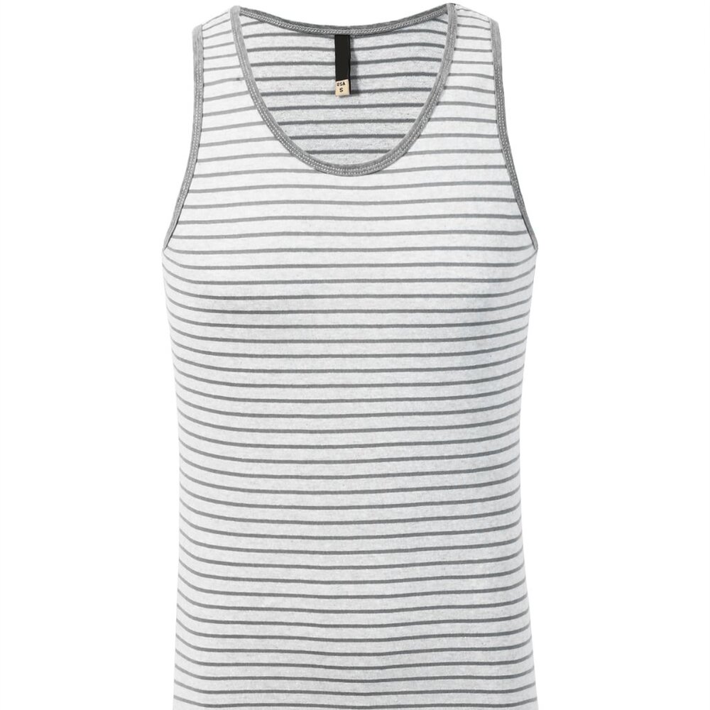 Hawk's Bay Men's Two Toned Striped Tank Top White